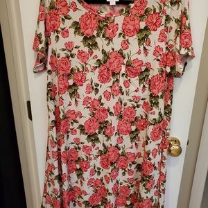LuLaRoe Rose Floral Carly Dress- L